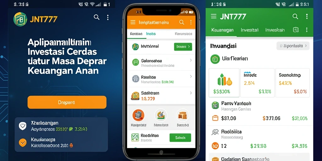 Antarmuka aplikasi JNT777 yang user-friendly dan informatif.