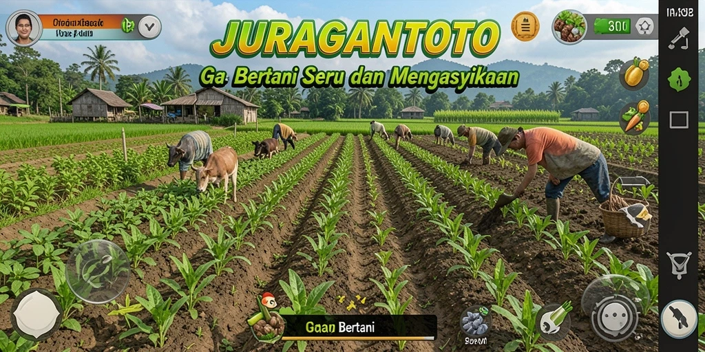 Tampilan antarmuka Fitur Bertani JURAGANTOTO yang menarik