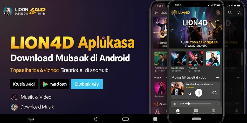Antarmuka aplikasi LION4D untuk Download Musik yang intuitif dan menarik.