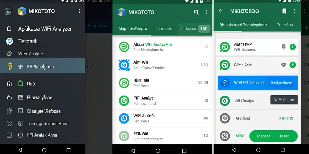 Antarmuka MIKOTOTO yang menampilkan analisis jaringan WiFi secara real-time.