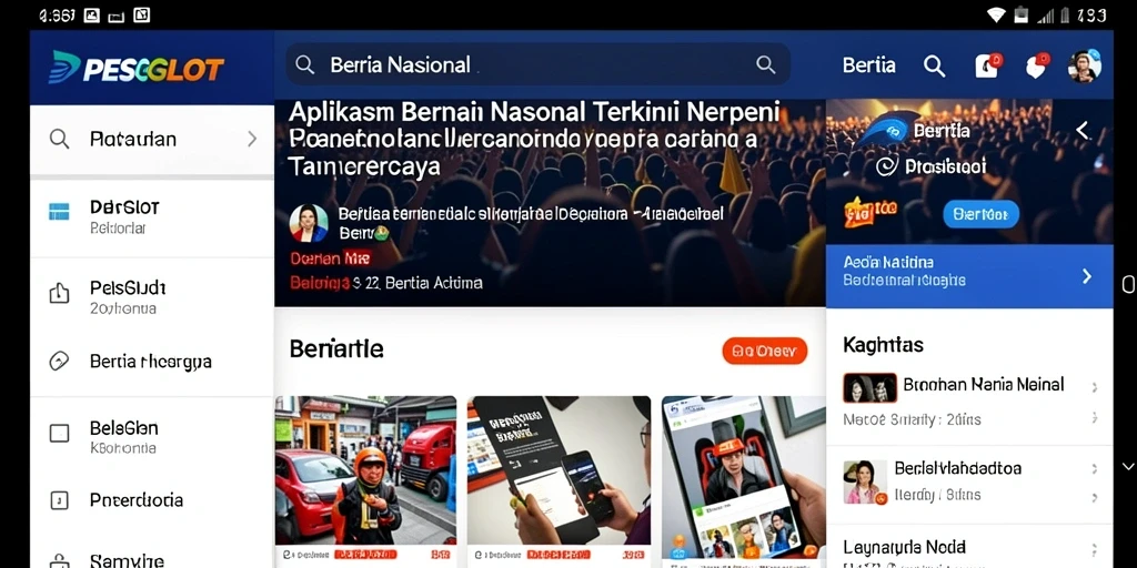 Tampilan antarmuka PESGSLOT yang menarik dan informatif.