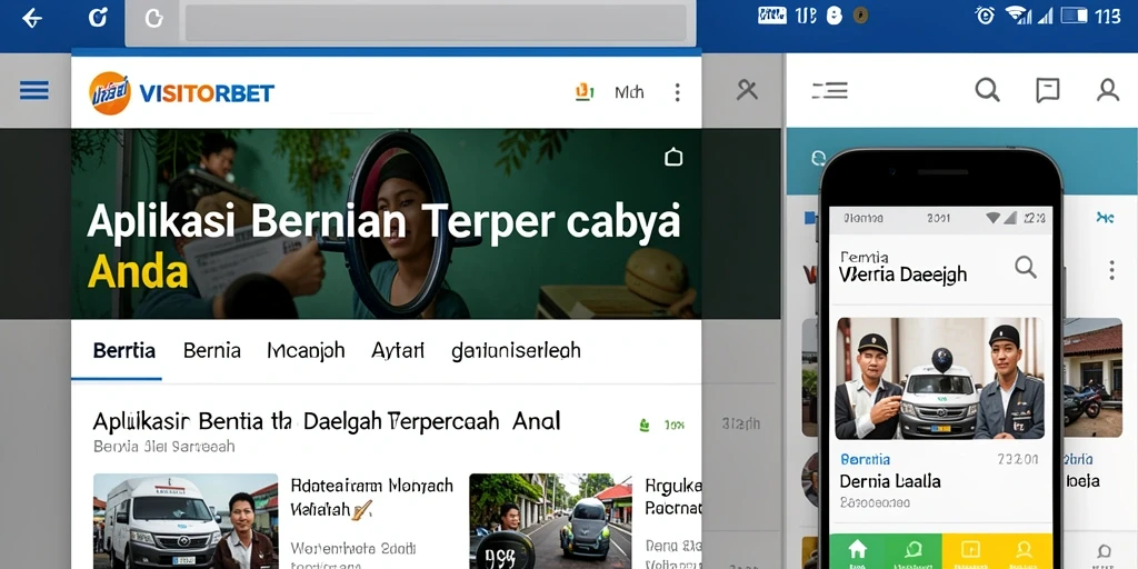 Tampilan antarmuka VISITORBET yang sederhana dan informatif.